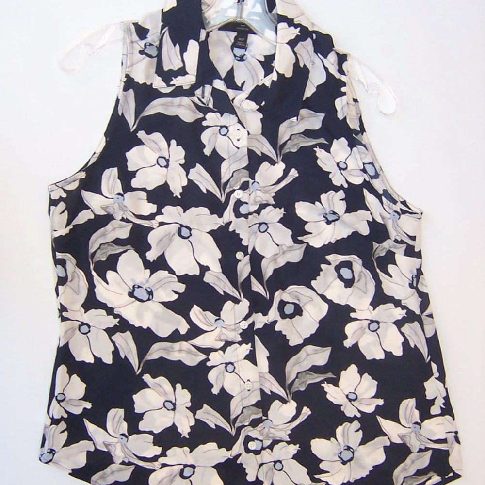 BANANA REPUBLIC Sleeveless Flower Print Top